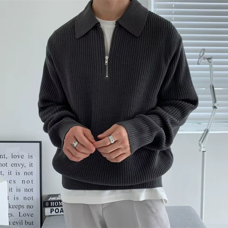 Elane's Men sweater Warm Fashion Casual Knit Pullover